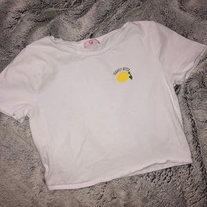 “Slightly bitter” lemon crop top